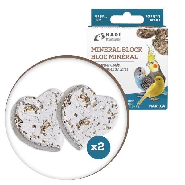 Load image into Gallery viewer, HARI Mineral Block for Small Birds - Oyster Shells - 2 pack - 82194