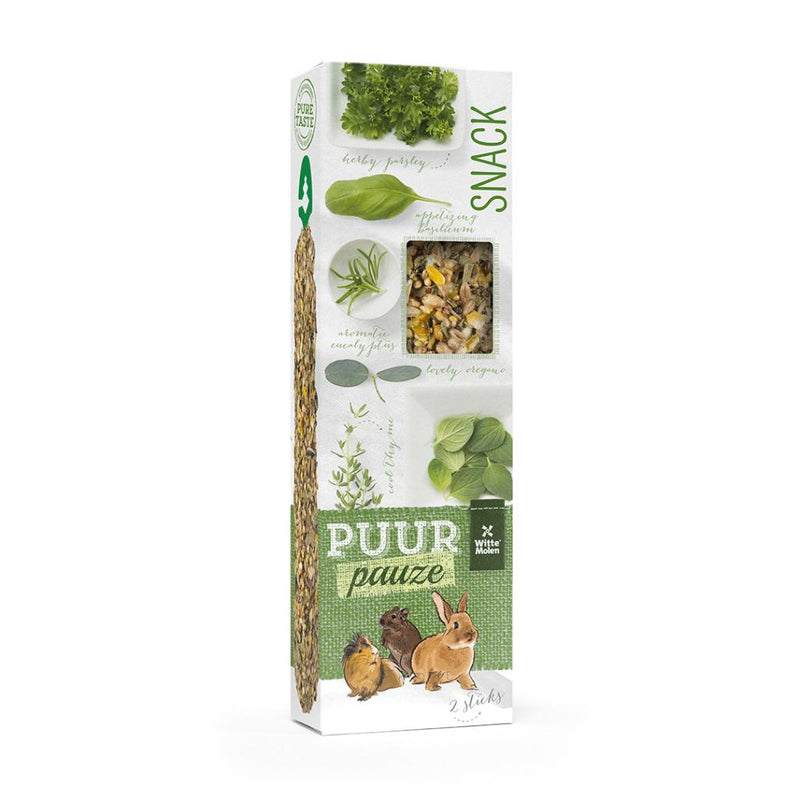 Load image into Gallery viewer, Witte Molen Puur Pauze Treat Sticks 2 Pack - Herb & Seed Flavours