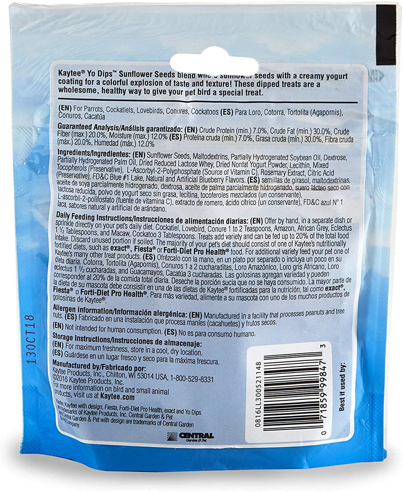 Load image into Gallery viewer, Kaytee Yo Dips Blueberry Sunflower Seed Bird Treat 2.5 oz