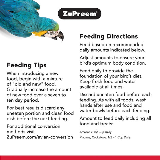 ZuPreem Natural Daily Nutrition Large Parrot Pellet