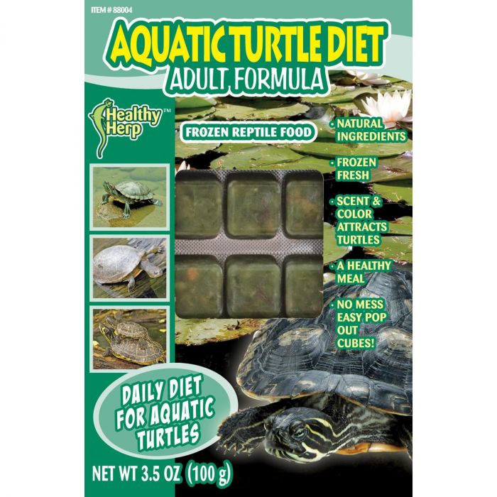 Healthy Herp Aquatic Turtle Adult Frozen Diet 3.5 oz Exotic Wings