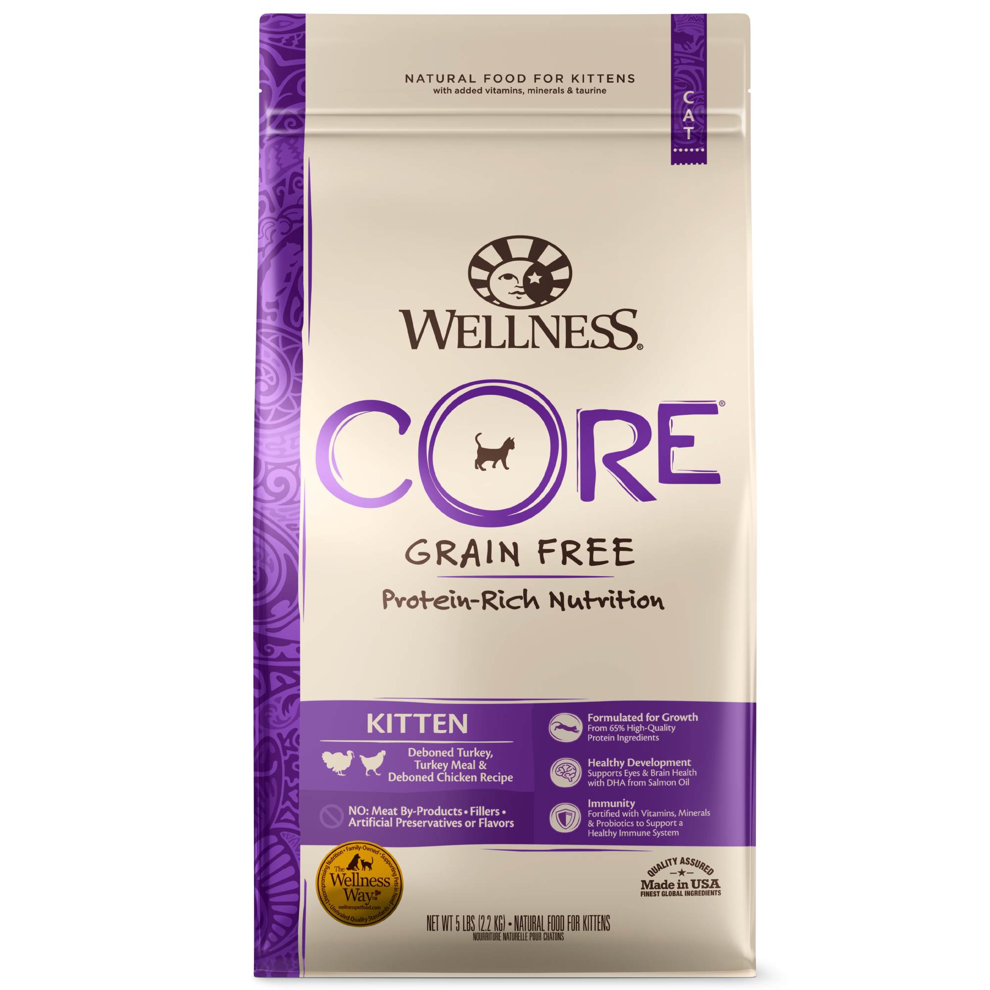 Wellness CORE Grain Free Kitten Deboned Turkey Turkey Meal Deboned Chicken Dry Cat Food