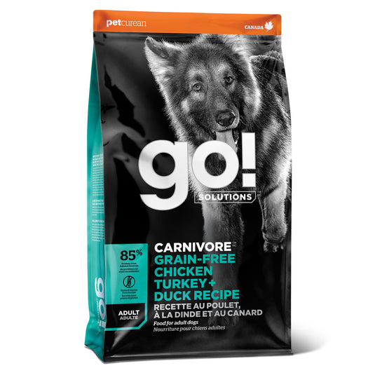 GO! Carnivore Grain Free Adult Dog Food - Chicken, Turkey & Duck 🍁