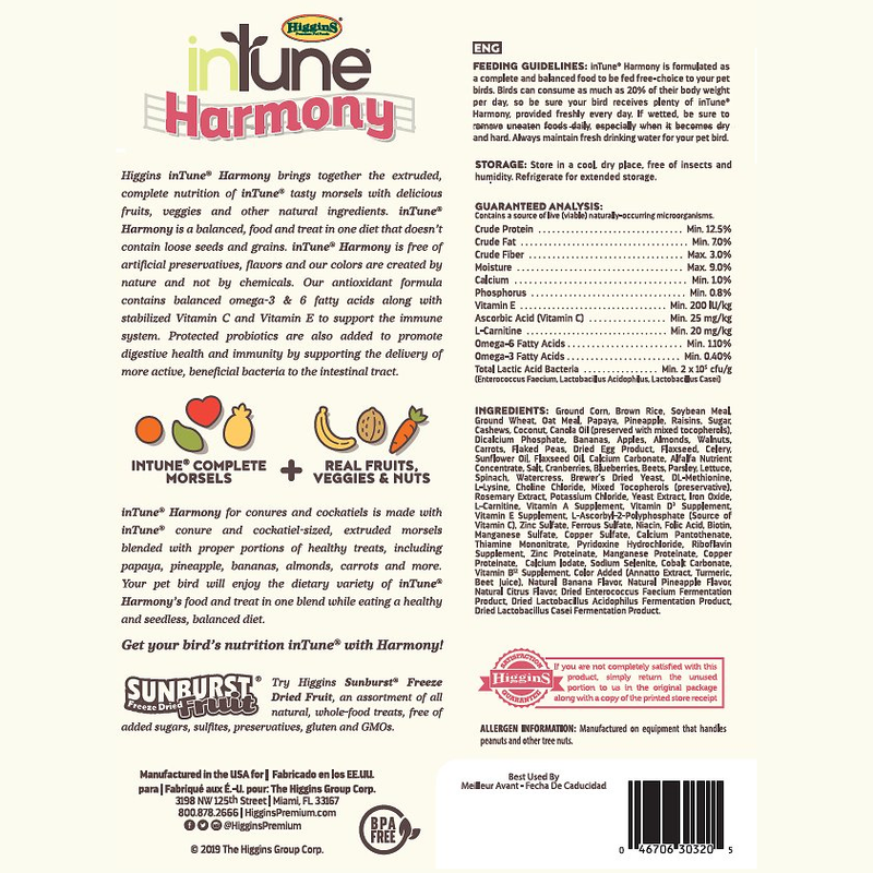 Load image into Gallery viewer, Higgins Intune Harmony Conure & Cockatiel Enrichment Diet