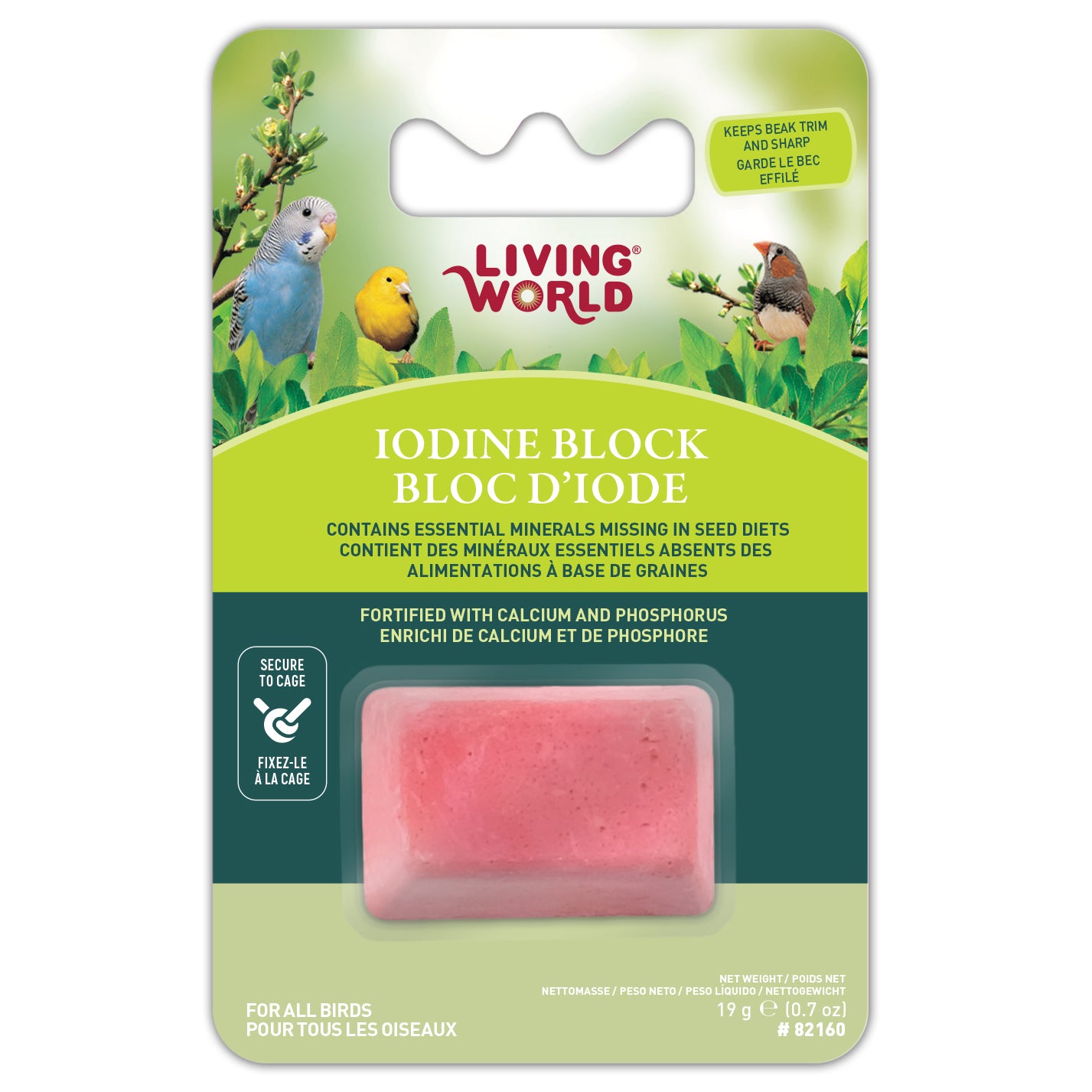 Living World Iodine Block for Birds Exotic Wings and Pet Things Inc