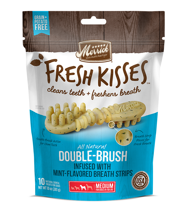 Load image into Gallery viewer, Merrick Fresh Kisses Mint Breath Strips Dental Treat