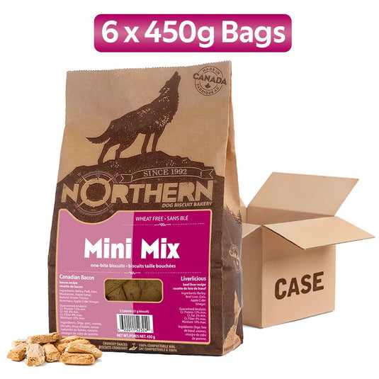 Northern Biscuit Mini Mix Canadian Bacon & Liverlicious - 450g Case 🍁