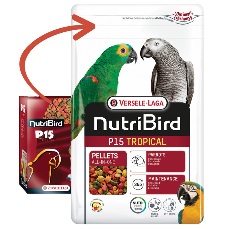 Load image into Gallery viewer, Versele-Laga NutriBird P15 Tropical Parrot Maintenance Pellet