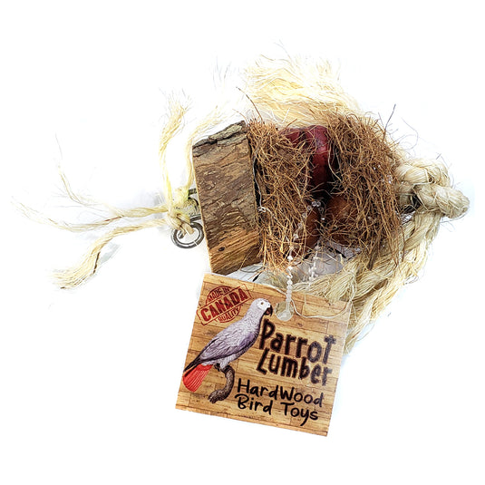 Parrot Lumber Nutty Wood Foot Toy - Exotic Wings and Pet Things
