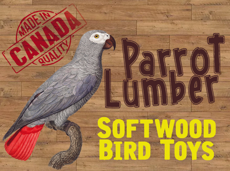 Softwood Chew Parrot Toy Various Sizes (SM-MED-LG)