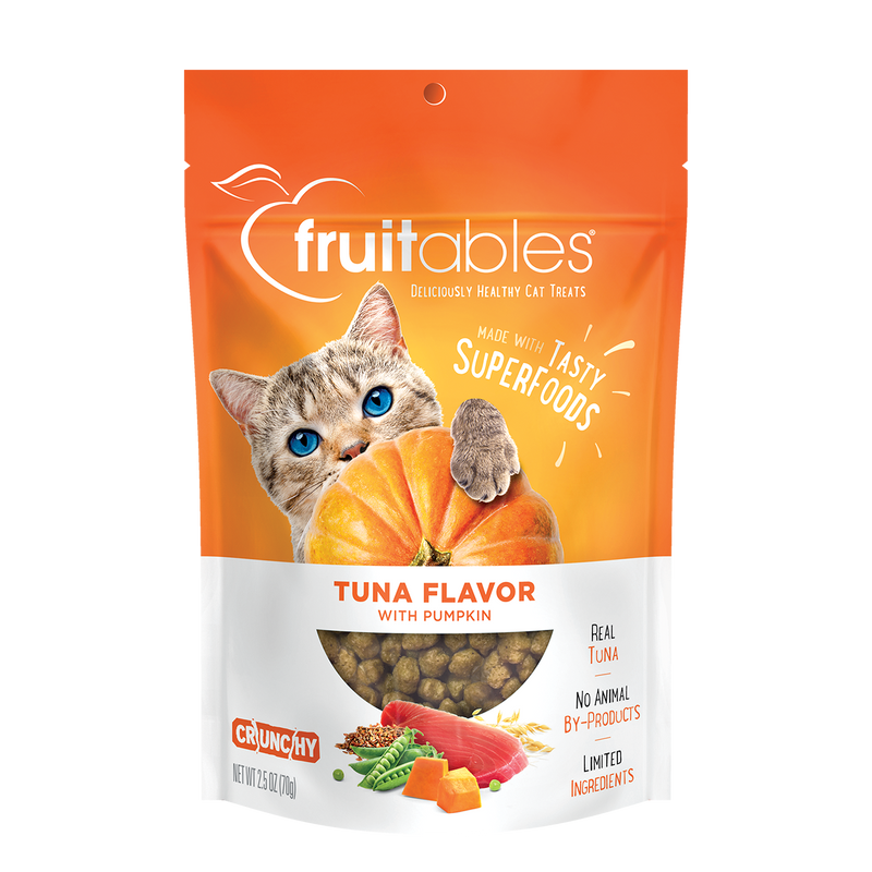 Load image into Gallery viewer, Fruitables Tuna & Pumpkin Crunchy Cat Treat 2.5oz