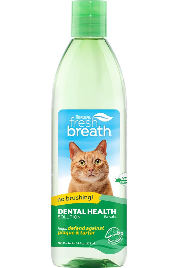 TropiClean Fresh Breath Dental Health Solution for Cats 16oz