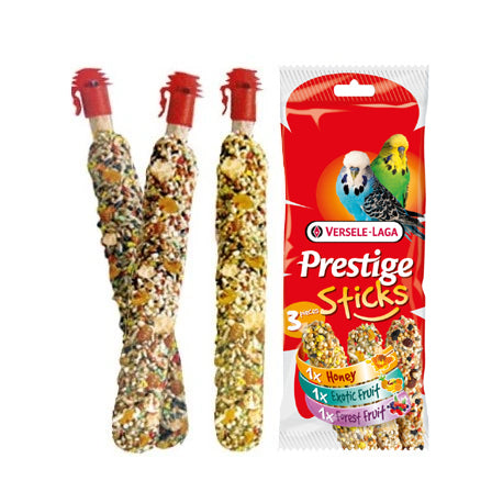 Versele-Laga Prestige Sticks Triple Variety Budgie - Exotic Wings and Pet Things