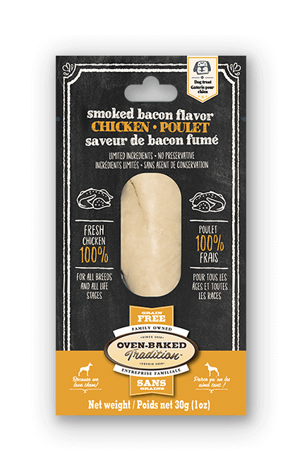 Oven Baked Traditions Chicken & Smoked Bacon Dog Fillet Treat 12 x 30g 🍁