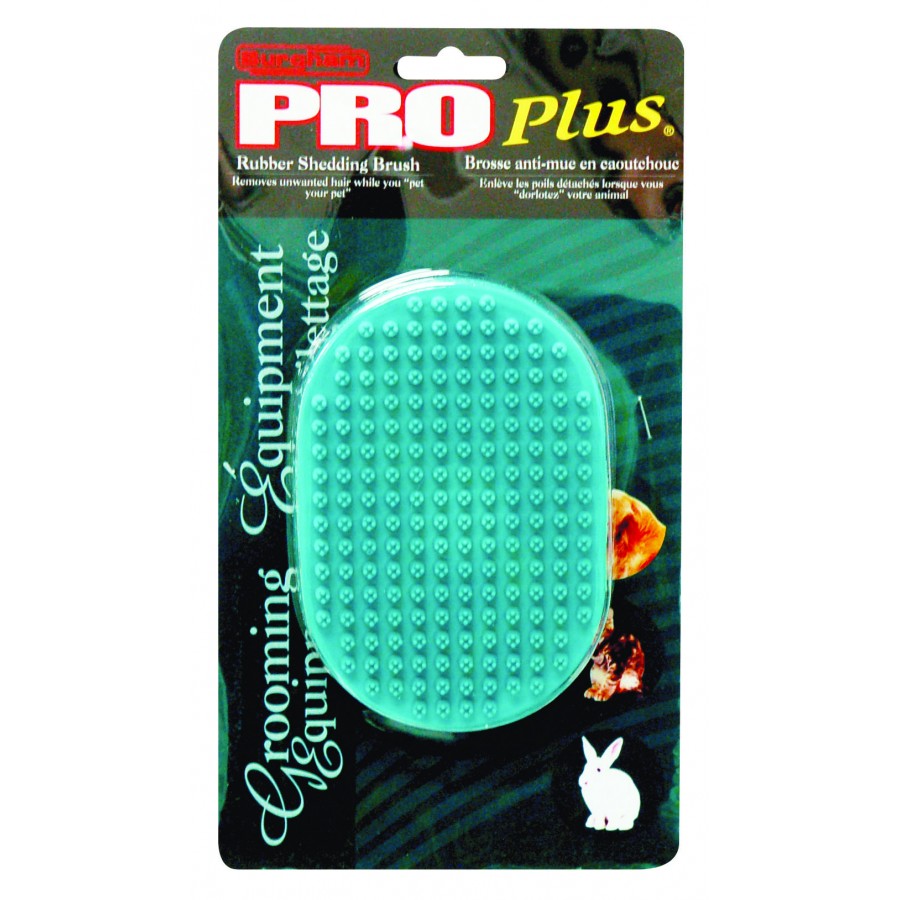 Burgham PRO PLUS Rubber Shedding Brush Exotic Wings and Pet Things Inc