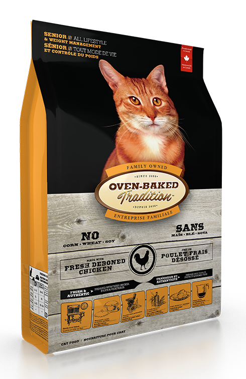Oven Baked Tradition Senior Weight Management Cat Food - Chicken 🍁