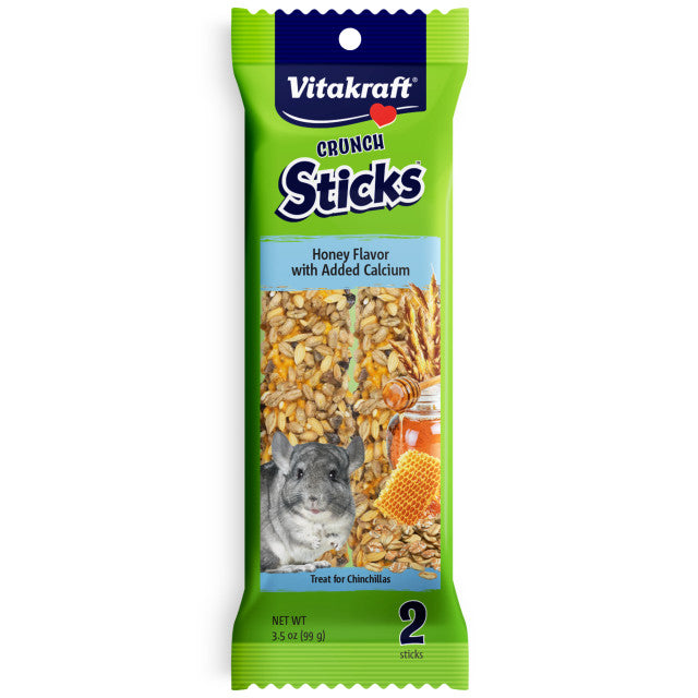 Load image into Gallery viewer, Vitakraft Honey Crunch Sticks w Calcium for Chinchillas 2 pc - Exotic Wings and Pet Things