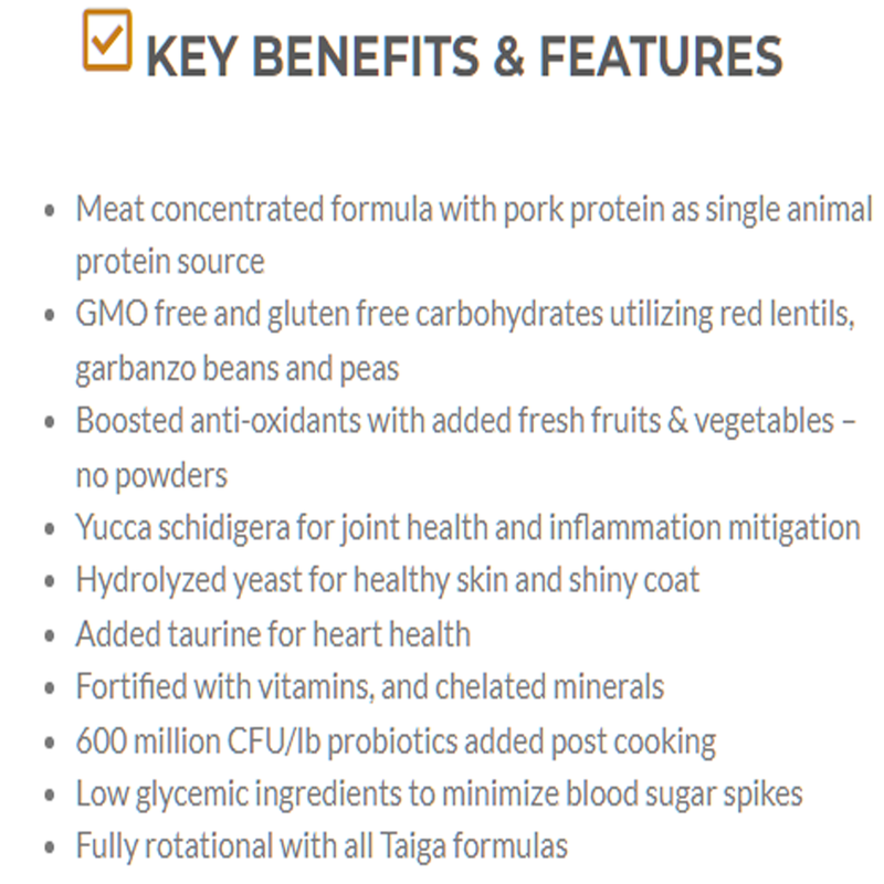 Load image into Gallery viewer, Taiga Grain Free Dog Food - Pork - 35 lb