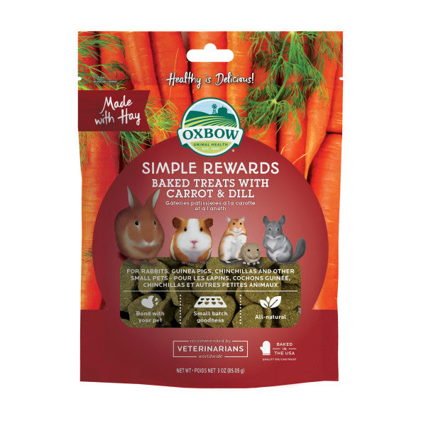 Load image into Gallery viewer, Oxbow Simple Rewards Baked Treat Carrot & Dill 2 oz