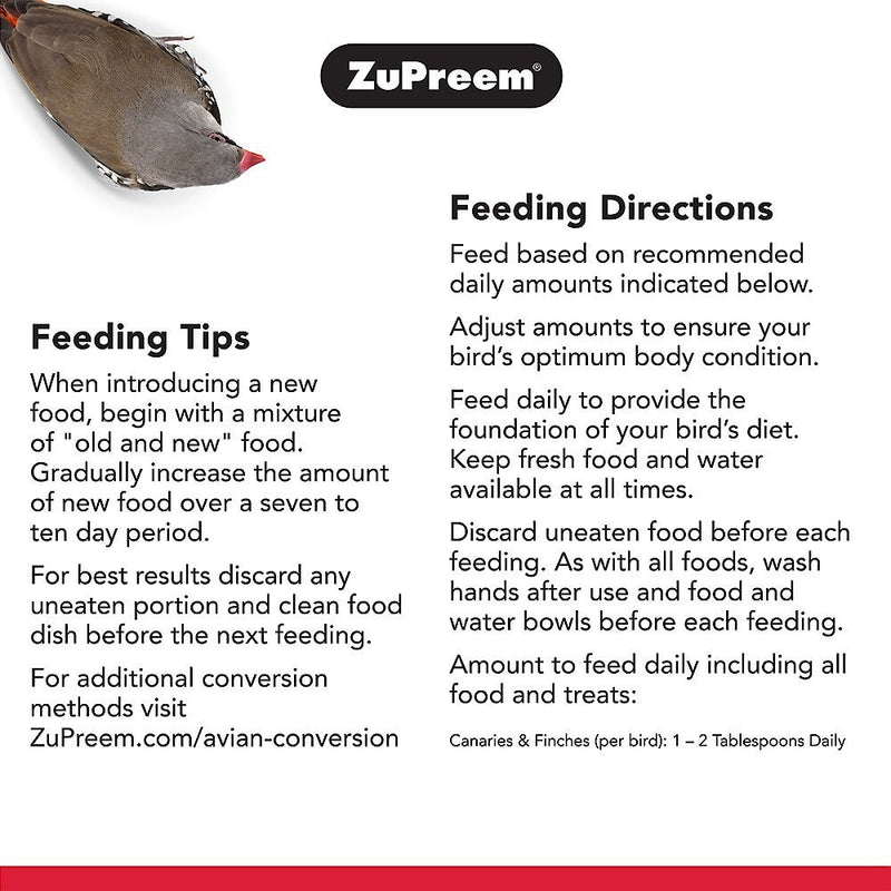 ZuPreem FruitBlend Daily Nutrition Very Small Bird Pellet