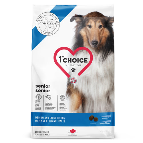 1st Choice Medium & Large Breed Senior Dog Food 12 kg (26.4 lb) 🍁