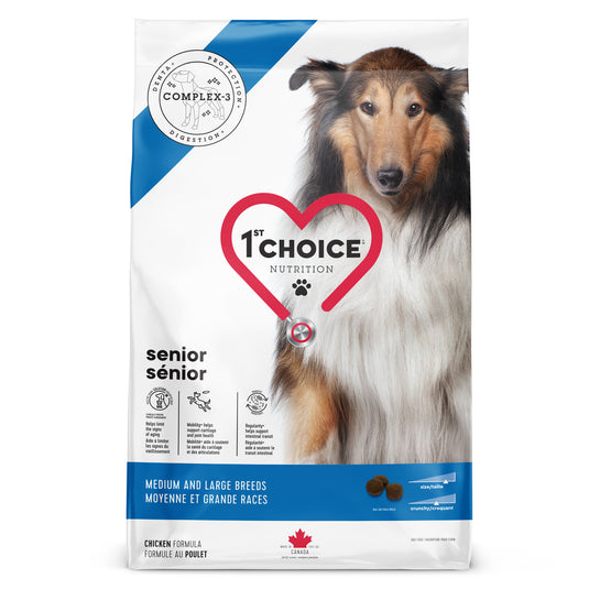 1st Choice Medium & Large Breed Senior Dog Food 12 kg (26.4 lb) 🍁