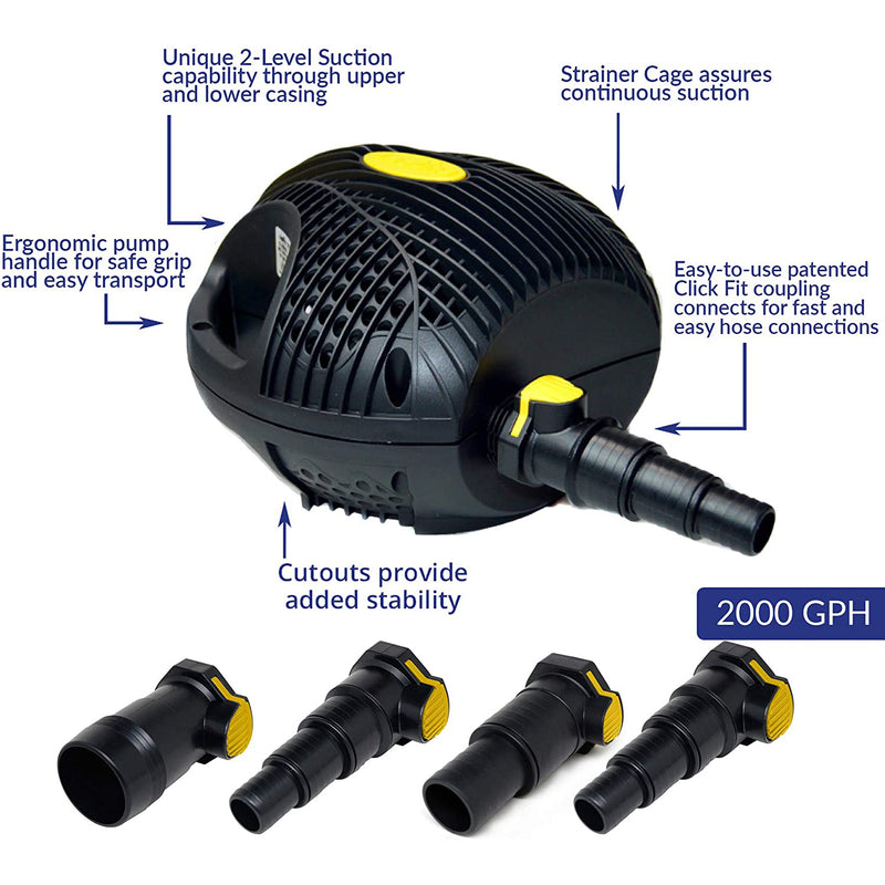 Max-Flo 2000 Waterfall & Filter Pump - Up To 4000 U.S. Gal (15000 L)
