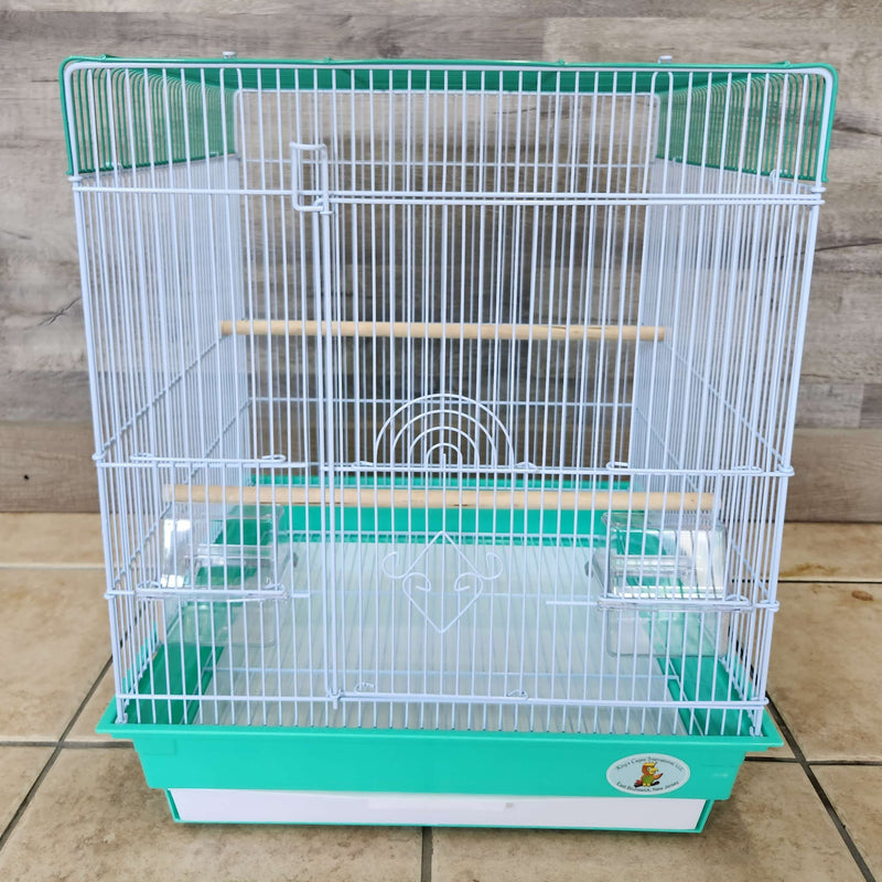 King's Cages Rounded Flat Top Square Bird Cage for Extra Small Birds - ES1818S