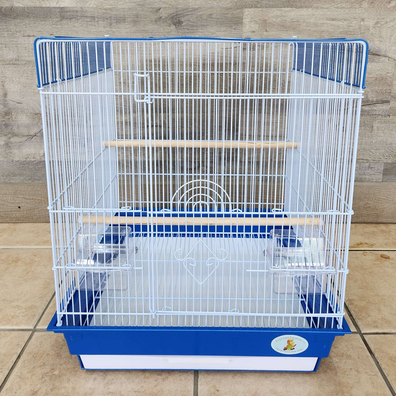 King's Cages Rounded Flat Top Square Bird Cage for Extra Small Birds - ES1818S