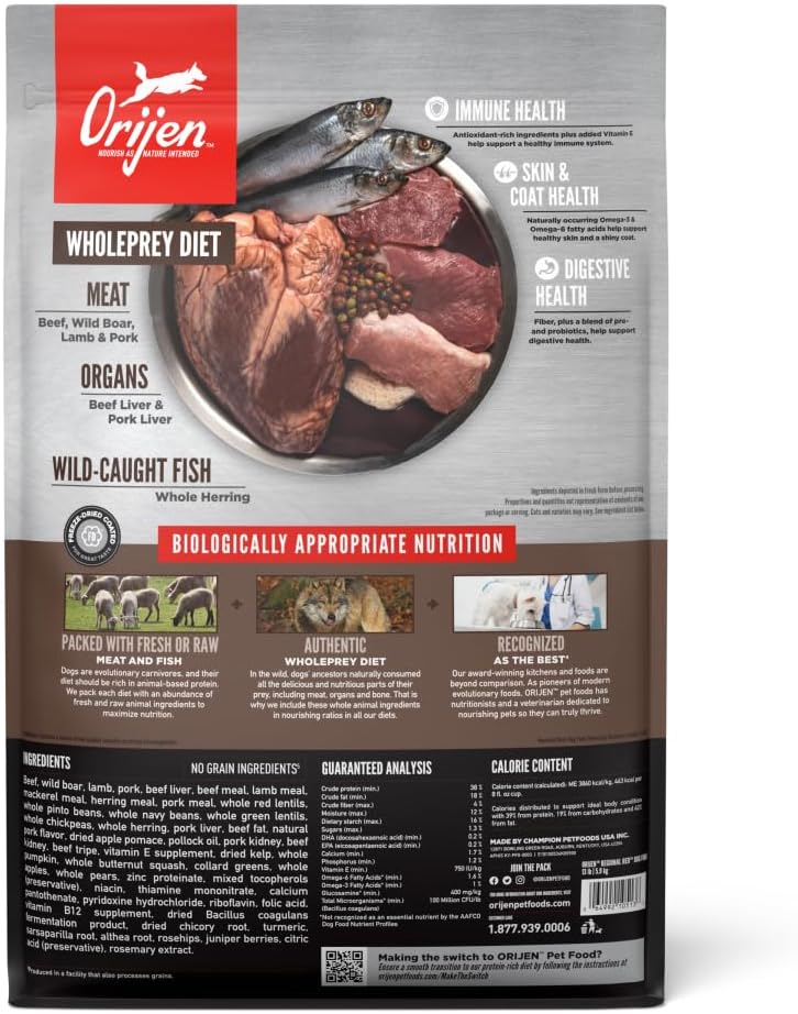 Orijen Regional Red Grain Free Dog Food 🍁

