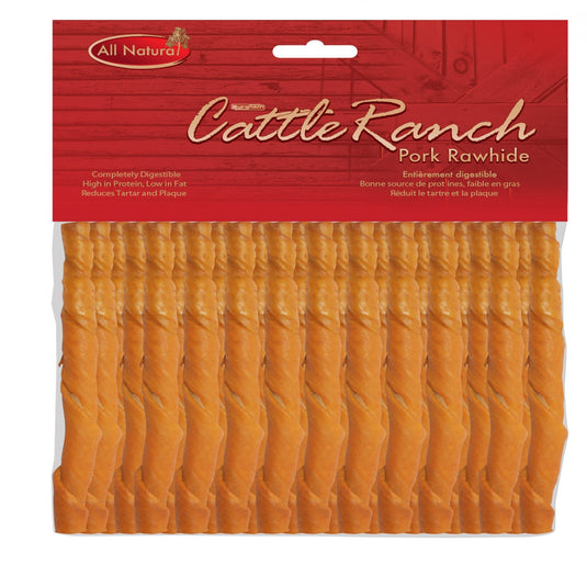 Cattle Ranch Pork Twists 5" 25 Pieces