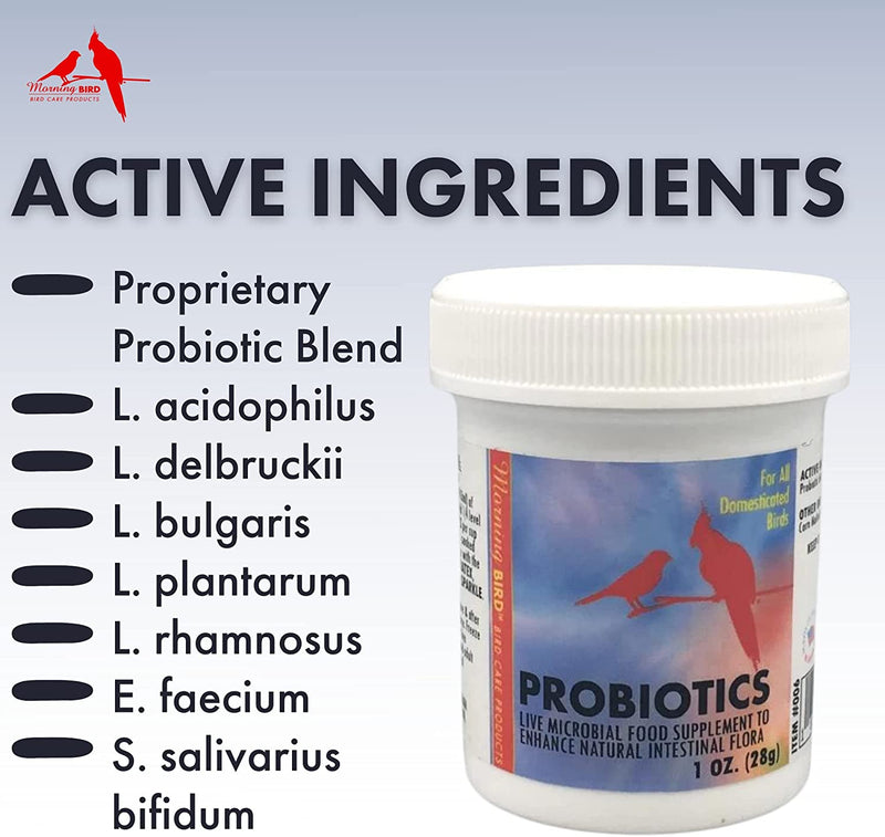 Morning Bird Probiotics Live Microbial Food Supplement - 1 oz | 3 oz
