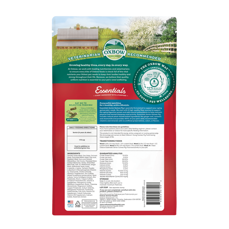 Oxbow Essentials Senior Guinea Pig Food

