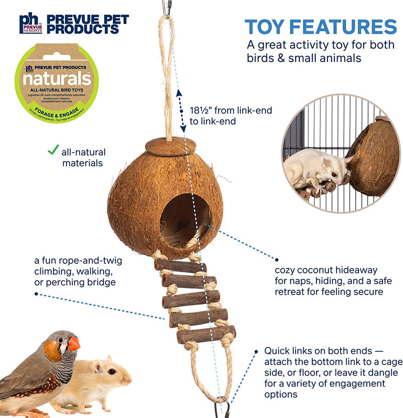 Prevue Hendryx Naturals Coco Hideaway w/ Ladder - 62801
