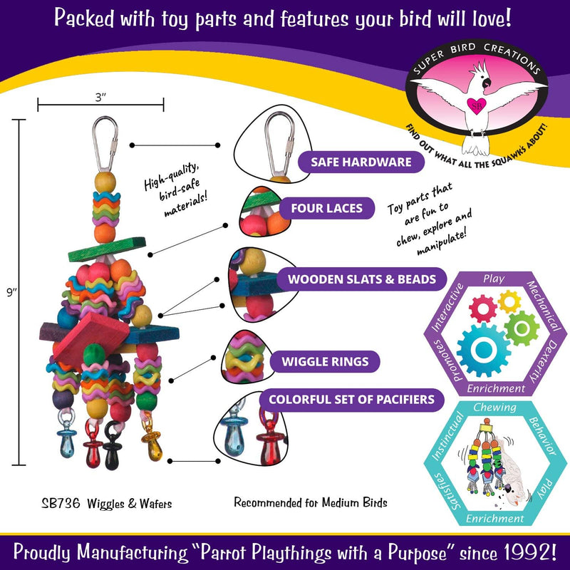 Wiggles & Wafers Small Parrot Enrichment Toy
