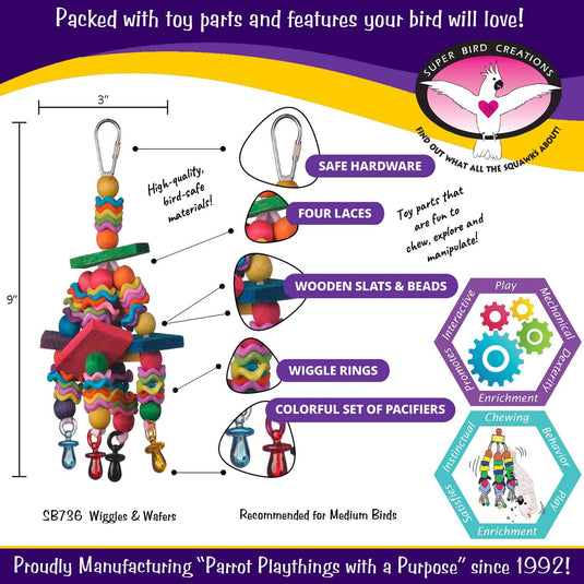 Wiggles & Wafers Small Parrot Enrichment Toy