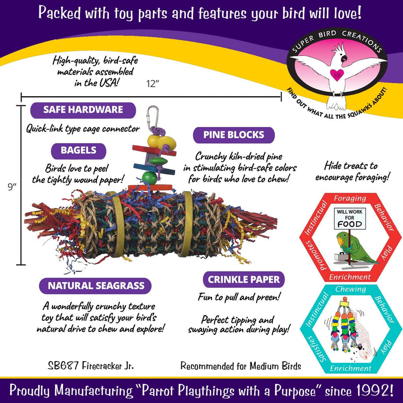 Firecracker Jr. Medium Parrot Foraging Toy - SB687
