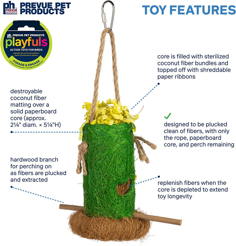 Prevue Hendryx Tropical Teaser Shreddable Shack Bird Toy - 62408
