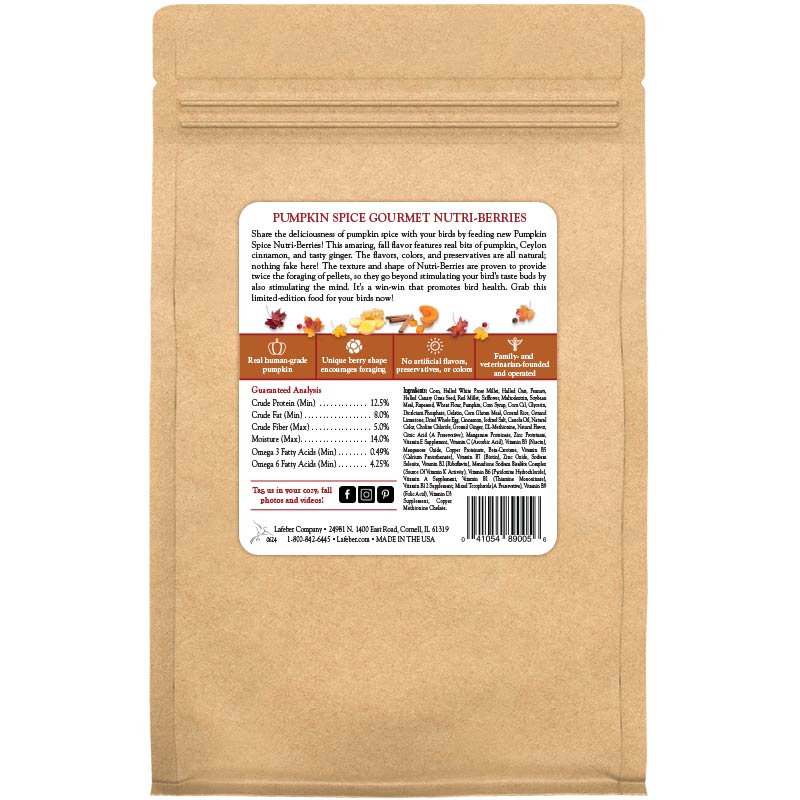 Lafeber's LIMITED EDITION Pumpkin Spice Nutri-Berries Small Bird
