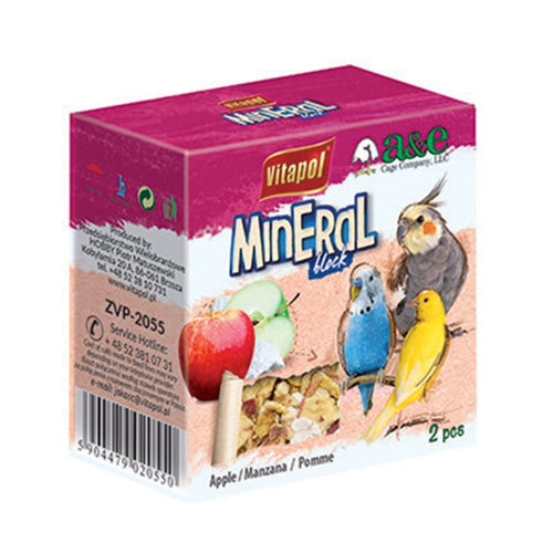 Vitapol Bird Mineral Block Apple Flavour - 2 x 17.5g