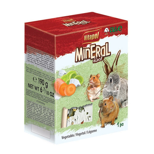 Vitapol Small Pet Mineral Block Vegetable Flavour - 190g