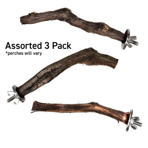 3 Pack - Assorted Grapevine Perches