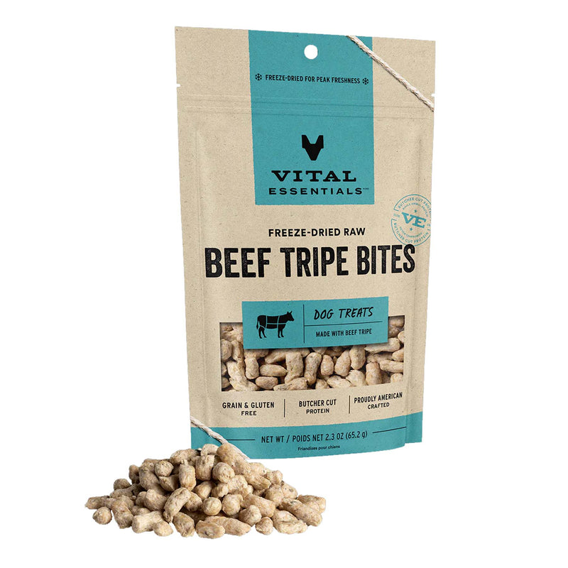 Vital Essentials Freeze-Dried Beef Tripe Bites Dog Treat - 2.3oz
