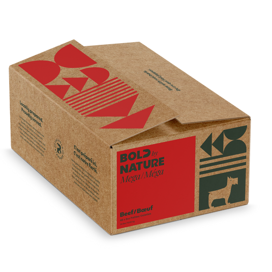 Bold By Nature Mega Raw Dog Food - Beef Patties