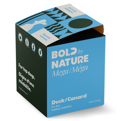 Bold By Nature Mega Raw Dog Food - Duck Patties