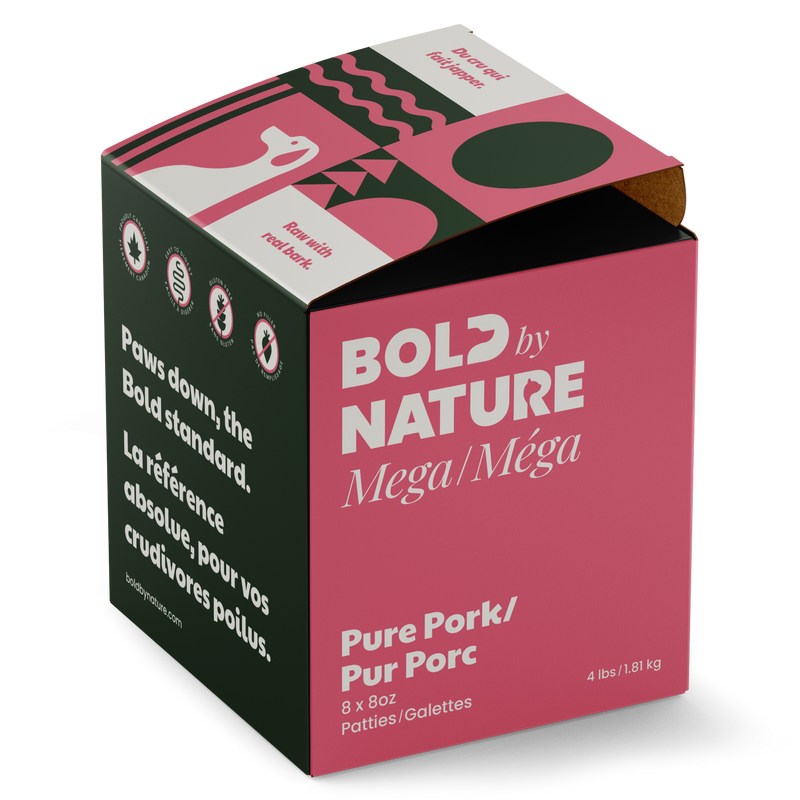 Load image into Gallery viewer, Box of Bold by Nature Mega Pure Pork product on a white background
