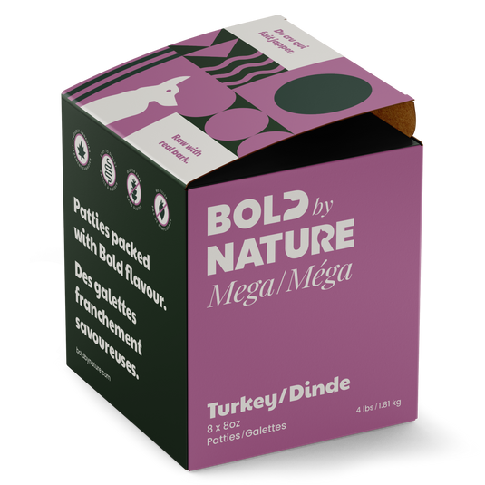 Bold By Nature Mega Raw Dog Food - Turkey Patties
