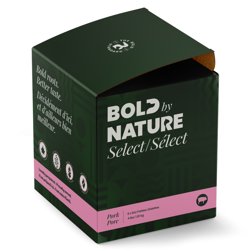 Load image into Gallery viewer, Box labeled &#39;Bold by Nature Select Pork&#39; on a white background
