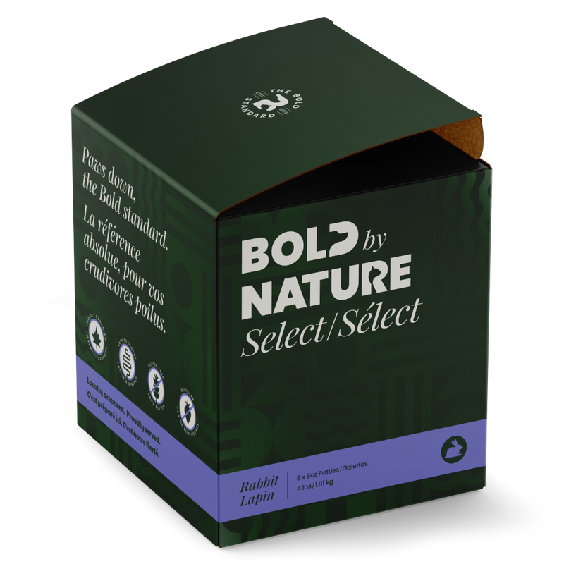 Load image into Gallery viewer, Green packaging box with &#39;Bold by Nature Select Rabbit&#39; branding on a white background
