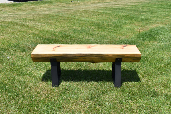 Solid Pine Wood Tounge Oil Finish Outdoor Bench - Local Pickup Only